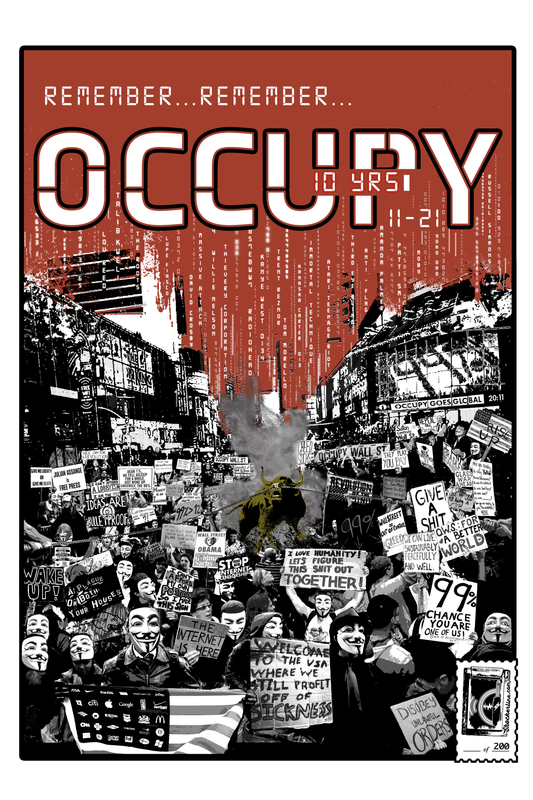 REMEMBER OCCUPY Half Note Poster 12 x 18”